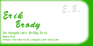 erik brody business card
