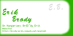 erik brody business card